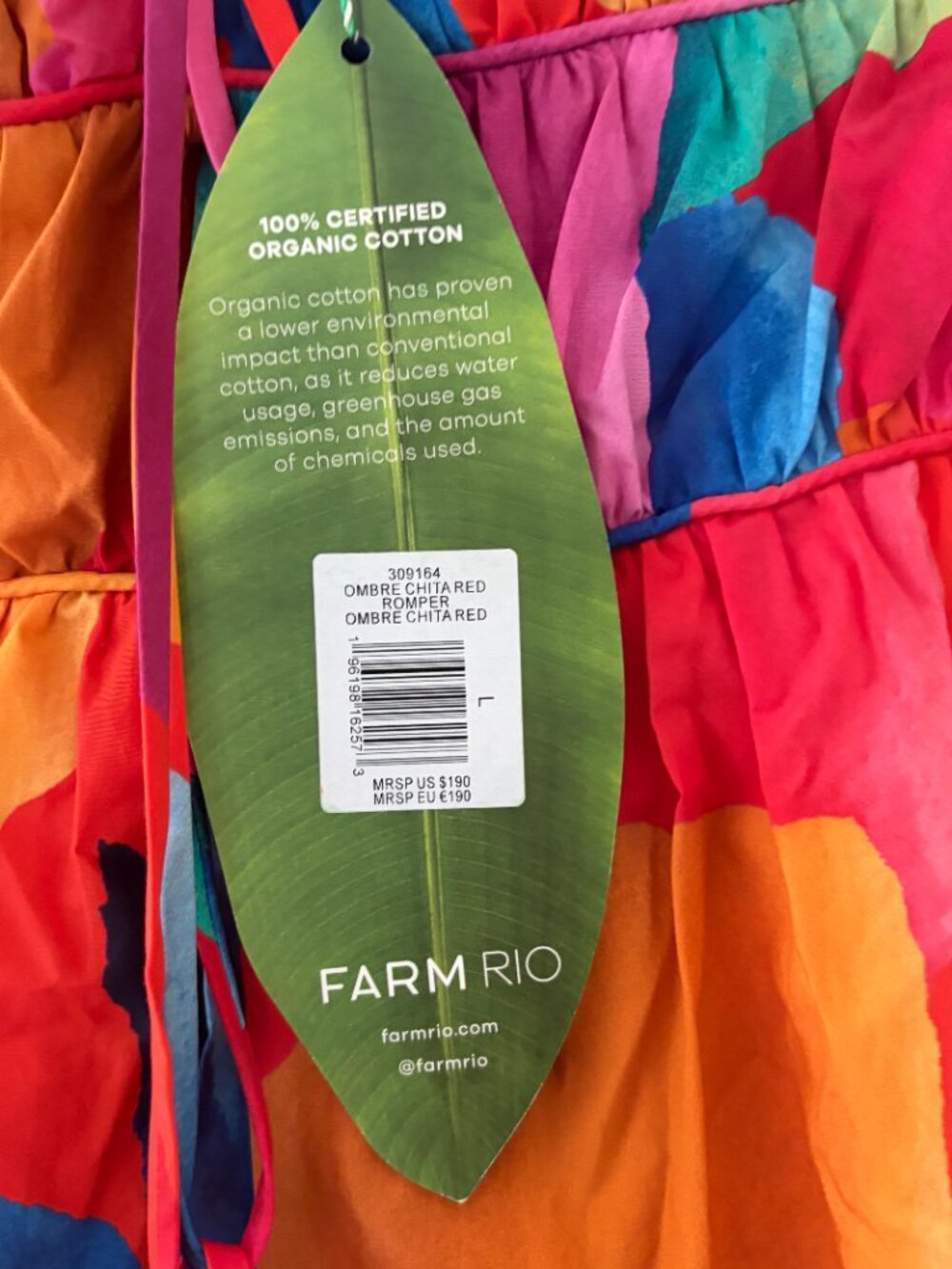 FARM Rio Ombre Chita Romper Size Large NWT - Picture 6 of 7